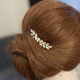Gold Opal Crystal Bridal Hair Comb - Bridal Accessories for Hair