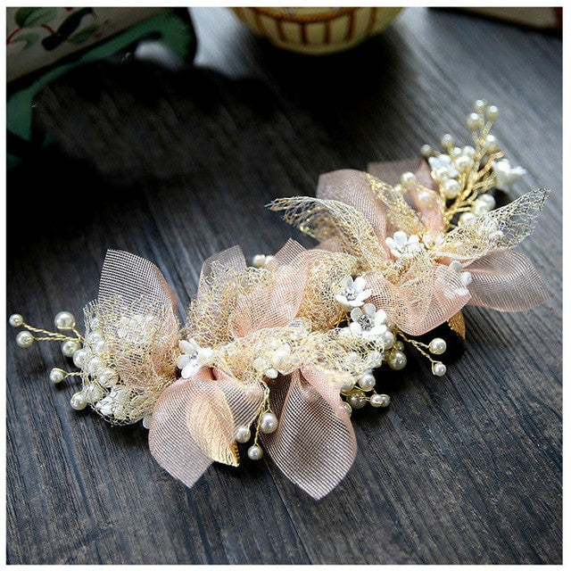 Pearl & Crystal Studded Hair Vine | Bridal Accessories for Hair