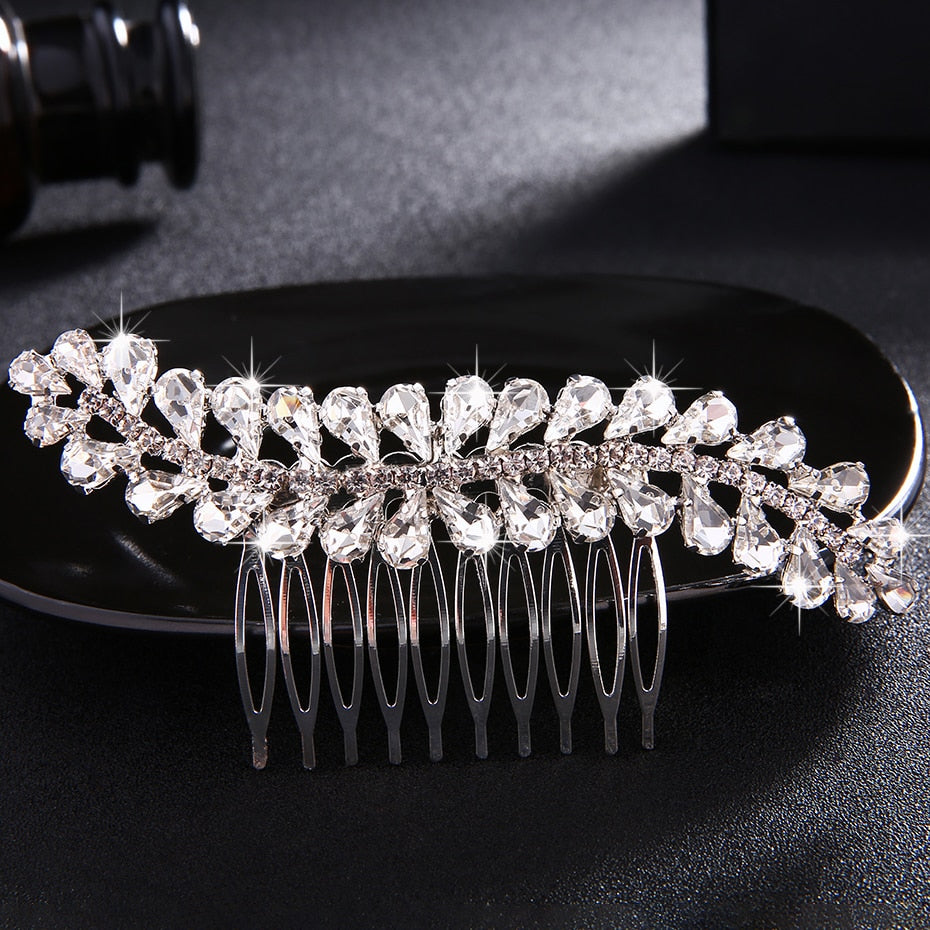 Silver Bridal Crystal Hair Comb