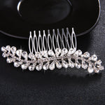 Silver Bridal Crystal Hair Comb 