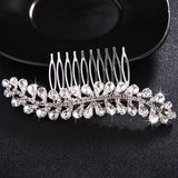 Silver Bridal Crystal Hair Comb 