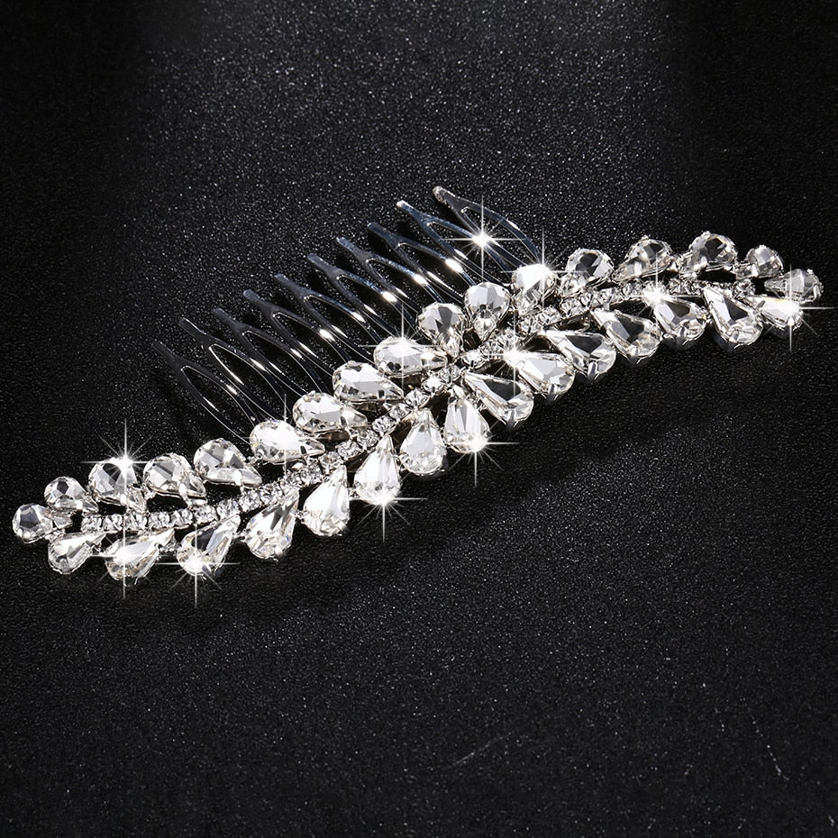 Silver Bridal Crystal Hair Comb