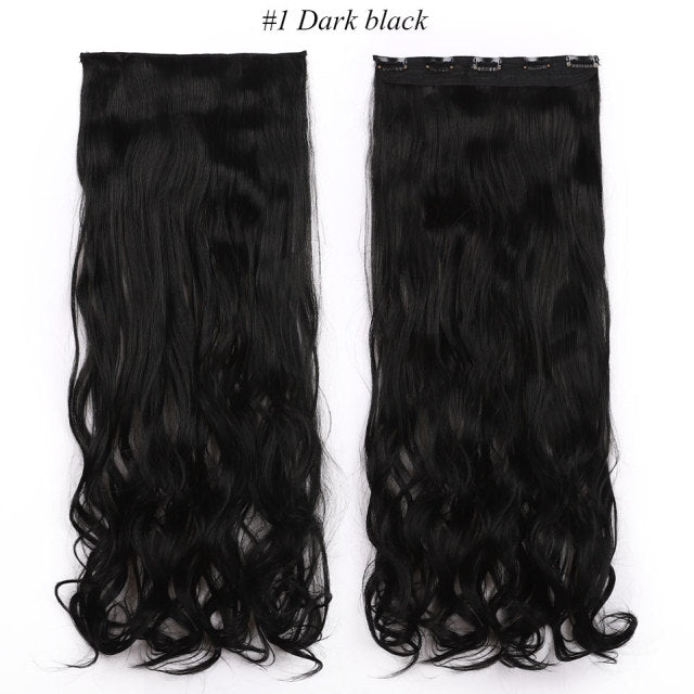 One Piece Curly Clip in Synthetic Hair Extensions