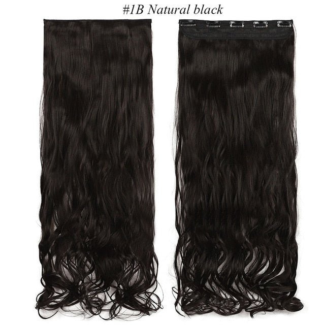 One Piece Curly Clip in Synthetic Hair Extensions