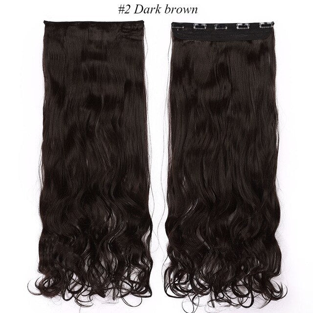 One Piece Curly Clip in Synthetic Hair Extensions