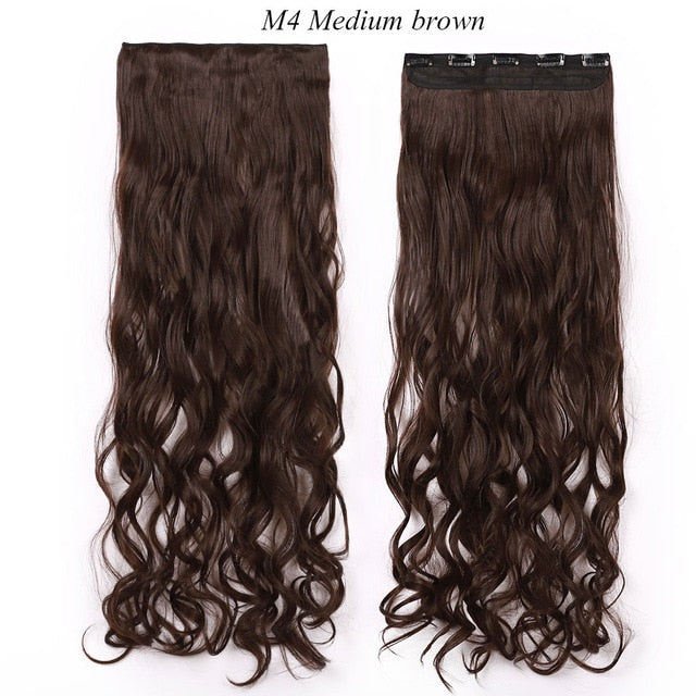 One Piece Curly Clip in Synthetic Hair Extensions