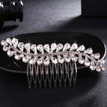 Silver Bridal Crystal Hair Comb 