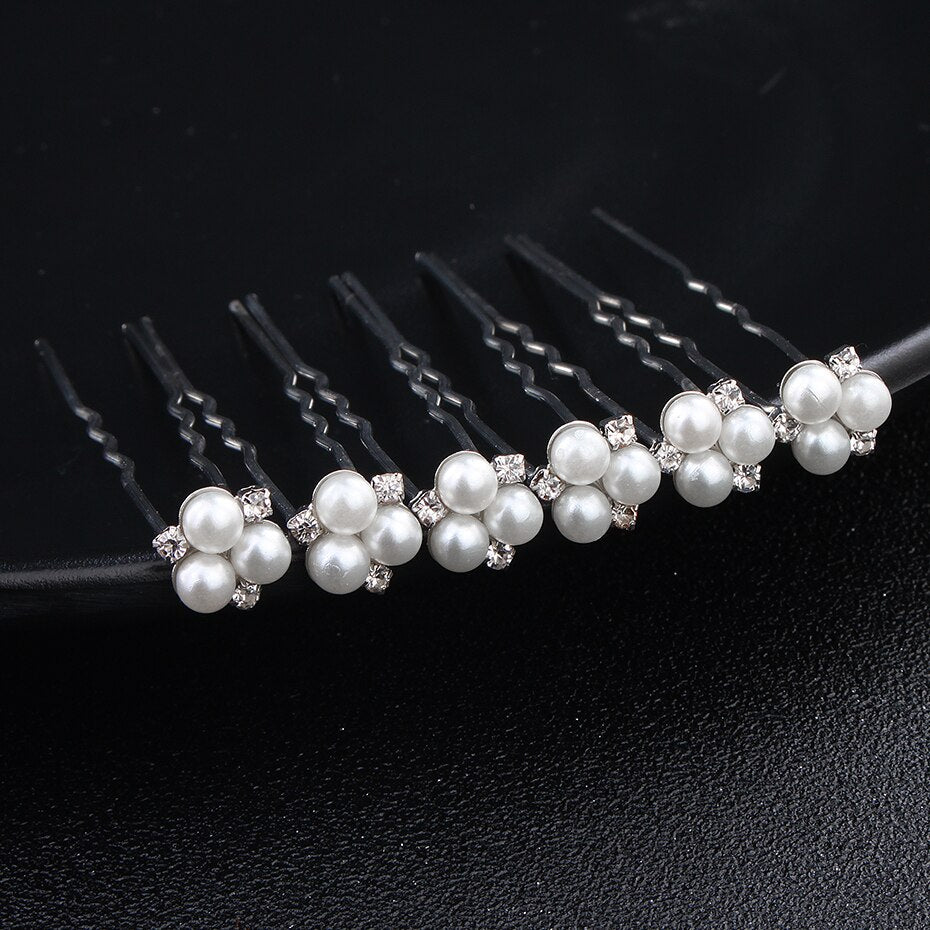 Pearl & Crystal Bridal Hair Pins | Hair Accessories for Wedding Guests