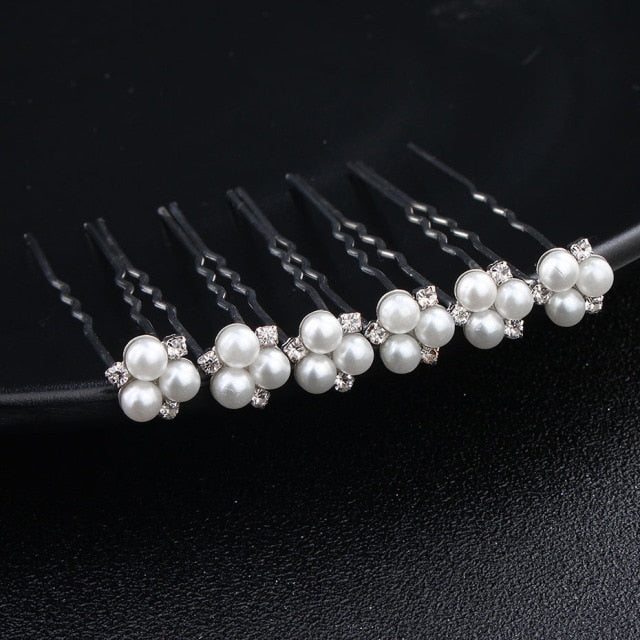Pearl & Crystal Bridal Hair Pins | Hair Accessories for Wedding Guests