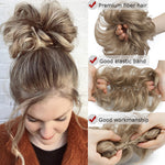 Synthetic Wrap on Curly Hair Bun for Chignons & Updos