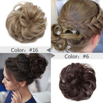 Synthetic Wrap on Curly Hair Bun for Chignons & Updos