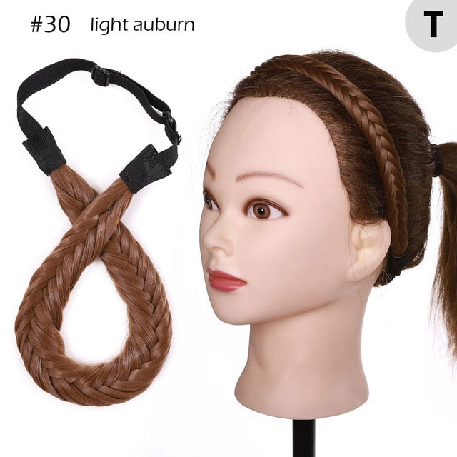 Fishtail Braided Stretch Headband Hairpiece for Women, UK