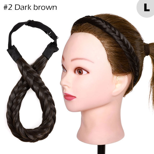 Fishtail Braided Stretch Headband Hairpiece for Women, UK