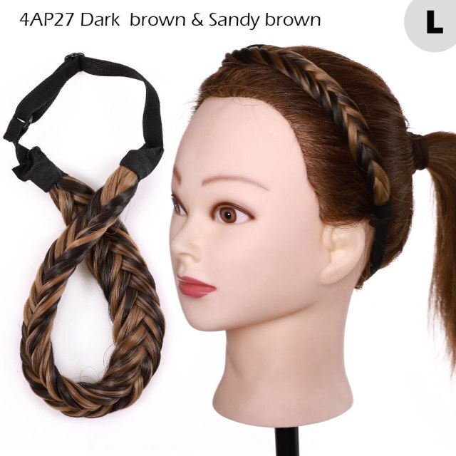 Fishtail Braided Stretch Headband Hairpiece for Women, UK