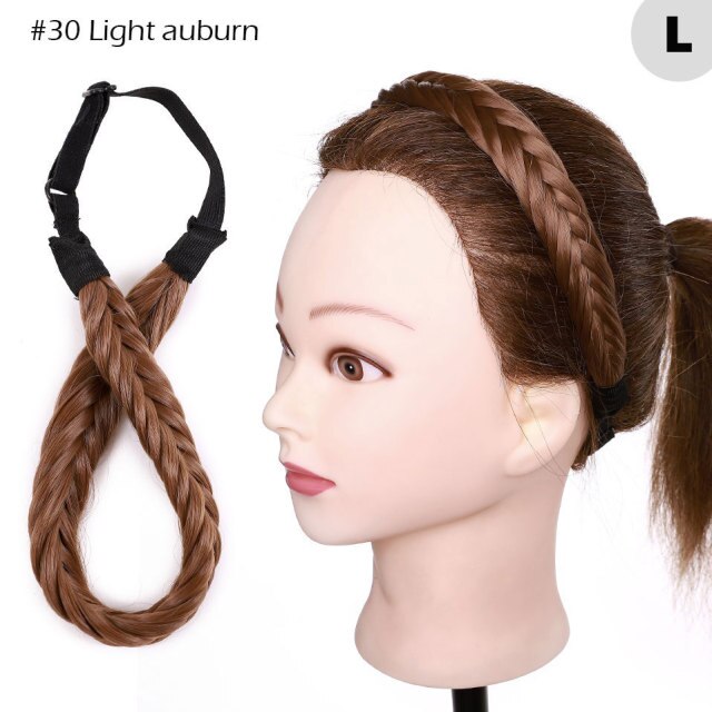 Fishtail Braided Stretch Headband Hairpiece for Women, UK