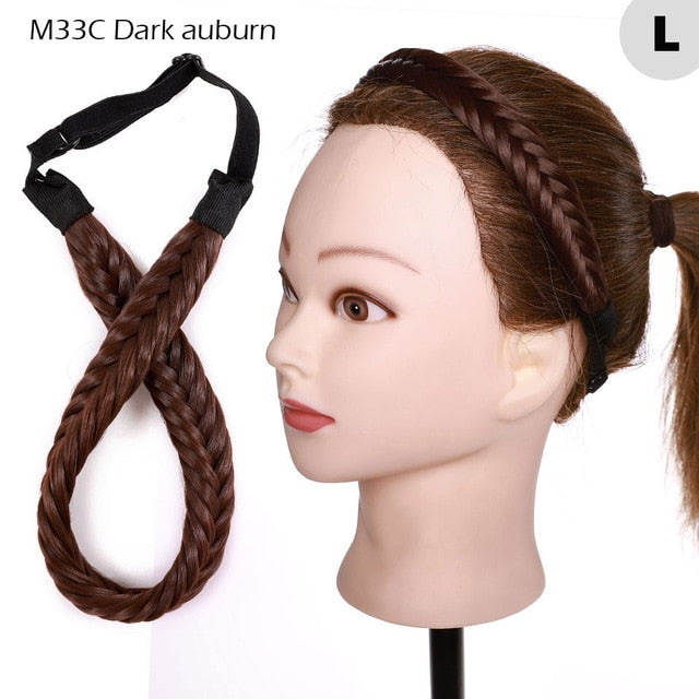 Fishtail Braided Stretch Headband Hairpiece for Women, UK