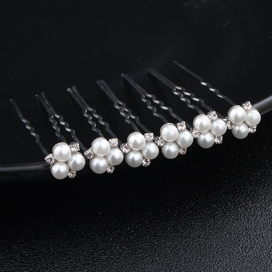 Pearl & Crystal Bridal Hair Pins | Hair Accessories for Wedding Guests