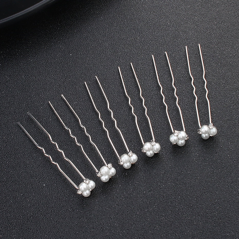 Pearl & Crystal Bridal Hair Pins | Hair Accessories for Wedding Guests