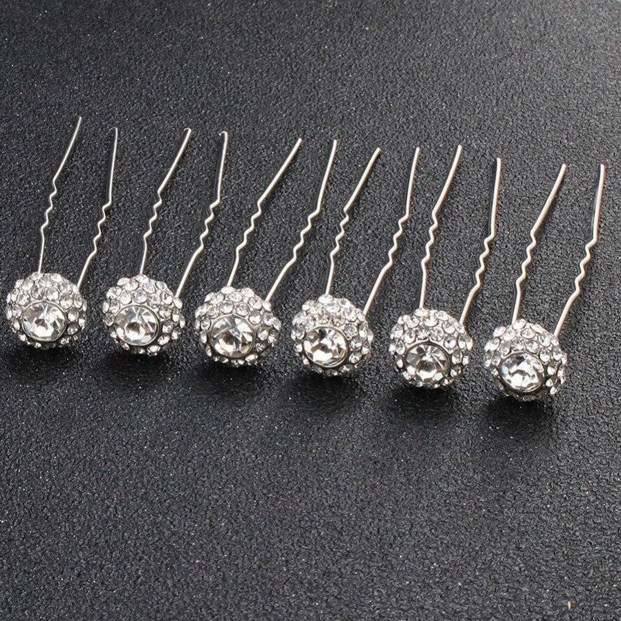 Crystal Ball Wedding Hair pins Accessories