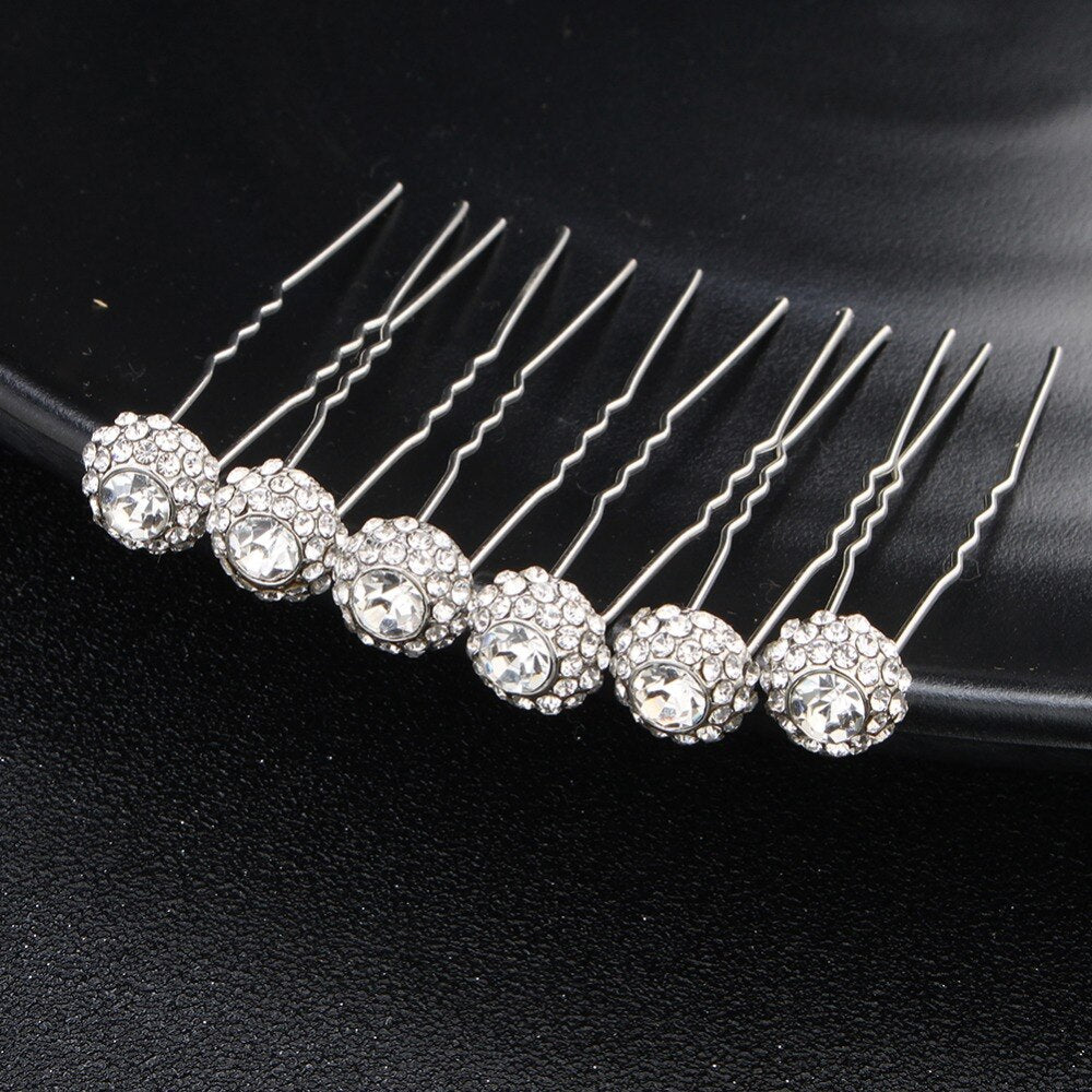 Crystal Ball Wedding Hair pins Accessories