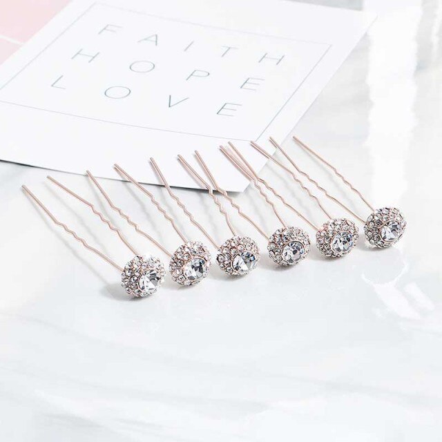 Crystal Ball Wedding Hair pins Accessories