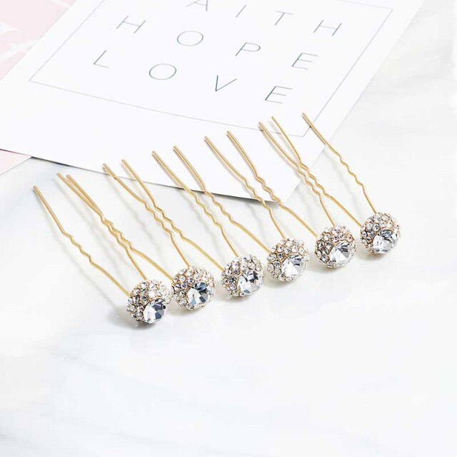 Crystal Ball Wedding Hair pins Accessories