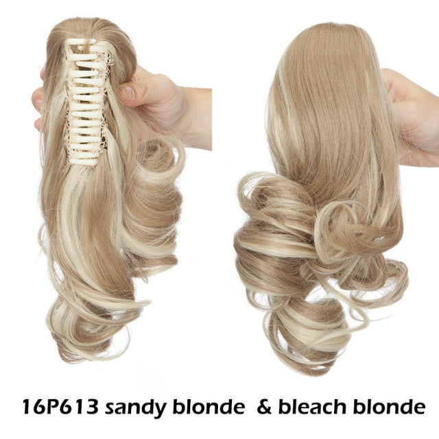 Synthetic Short Wavy Ponytail Hair Extensions