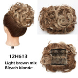 Large Synthetic Clip In Curly Hair Bun for Chignons & Updos