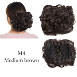 Large Synthetic Clip In Curly Hair Bun for Chignons & Updos