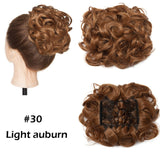 Large Synthetic Clip In Curly Hair Bun for Chignons & Updos