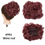 Large Synthetic Clip In Curly Hair Bun for Chignons & Updos