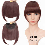 Best Clip In Fringe Blunt Bangs UK - Hair Accessories red wine