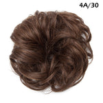 Synthetic Wrap on Curly Hair Bun for Chignons & Updos