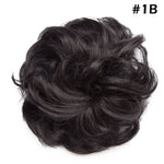 Synthetic Wrap on Curly Hair Bun for Chignons & Updos