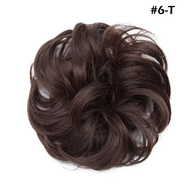 Synthetic Wrap on Curly Hair Bun for Chignons & Updos
