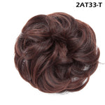 Synthetic Wrap on Curly Hair Bun for Chignons & Updos