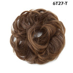 Synthetic Wrap on Curly Hair Bun for Chignons & Updos 