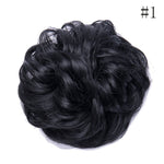 Synthetic Wrap on Curly Hair Bun for Chignons & Updos