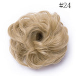 Synthetic Wrap on Curly Hair Bun for Chignons & Updos  wine red