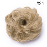 Synthetic Wrap on Curly Hair Bun for Chignons & Updos  wine red