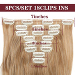 24inch Clip in Synthetic Curly Hair Extensions 8-piece