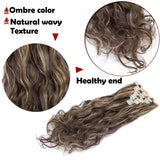 24inch Clip in Synthetic Curly Hair Extensions 8-piece