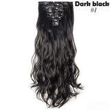 Lucy 24inch Clip in Synthetic Curly Hair Extensions 8-piece