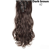 24inch Clip in Synthetic Curly Hair Extensions 8-piece