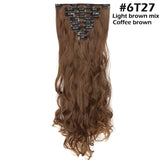 Lucy 24inch Clip in Synthetic Curly Hair Extensions 8-piece