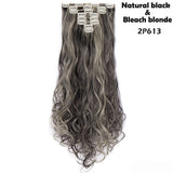 Lucy 24inch Clip in Synthetic Curly Hair Extensions 8-piece