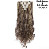 Lucy 24inch Clip in Synthetic Curly Hair Extensions 8-piece