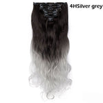 24inch Clip in Synthetic Curly Hair Extensions 8-piece