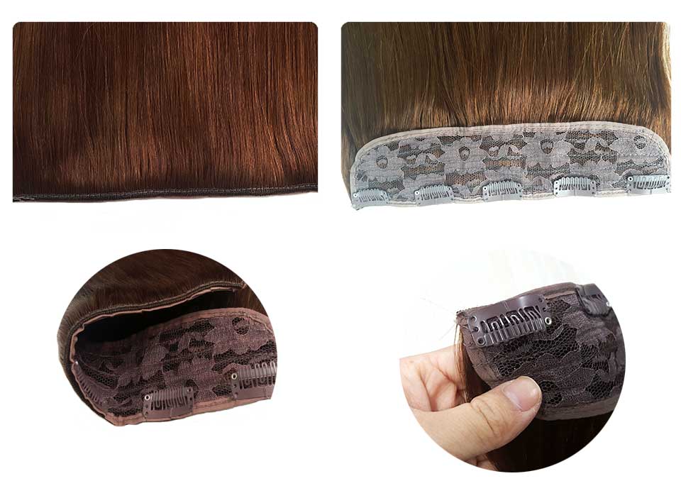 100% Human One Piece Hair Clip in Hair Extensions