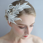 Beaded Bridal Lace Hair piece - Hair Accessories for a Wedding